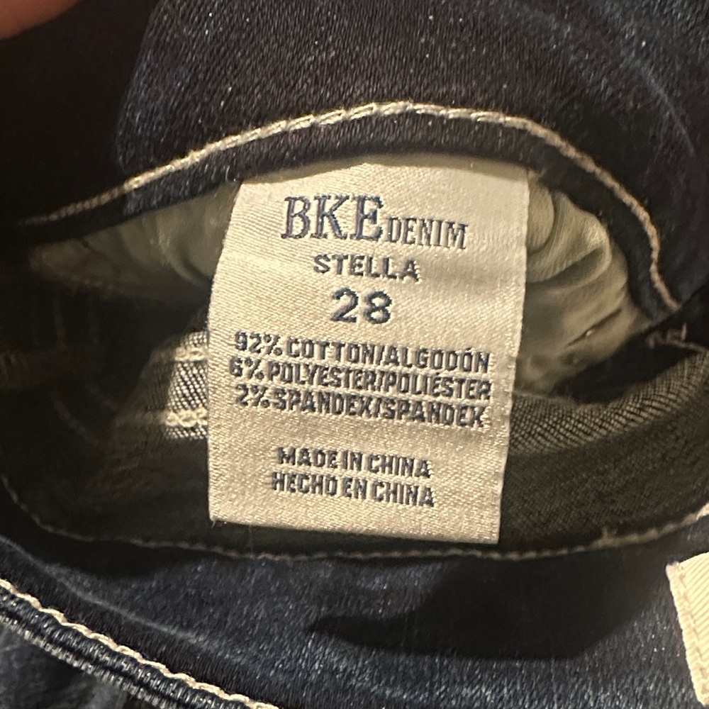 BKE Dark Wash Stella Slim Fit Low Rise Jeans Size 28 - Picture 4 of 4
